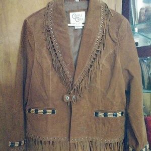 Cripple Creek Leather Fringe Jacket